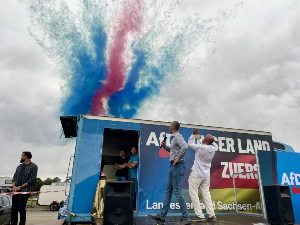 Tillschneider mit Ulrich Siegmund auf dem AfD‑Fest in Querfurt